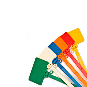 Mid-Size Blank Flag Cable Tie Markers
