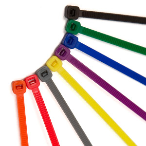 0.187 Width 7.5 Length Orange 1-3/4 Bundle Diameter 50lbs Tensile Strength Standard Cable Tie 